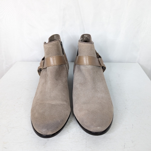 Sam Edelman Phoenix Taupe Leather Ankle Booties - Picture 3 of 8